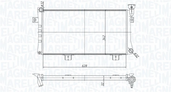 Radiator, engine cooling (350213180600)