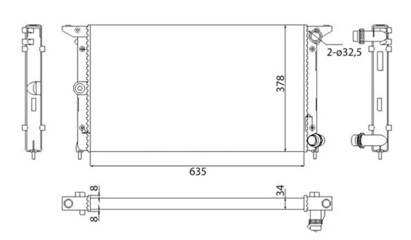 Radiator, engine cooling (350213844003)