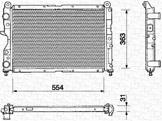 Radiator, engine cooling (350213107000)