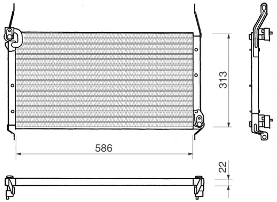 Condenser, air conditioning (350203150000)
