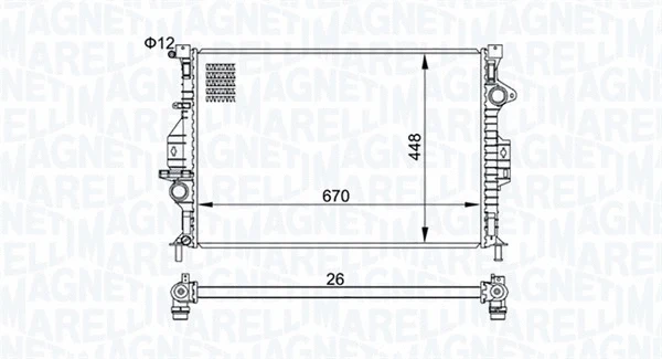 Radiator, engine cooling (350213158700)