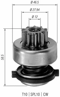Pinion, starter (940113020191)