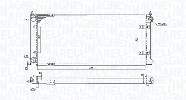 Radiator, engine cooling (350213188300)