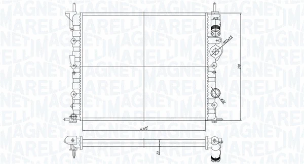 Radiator, engine cooling (350213194700)