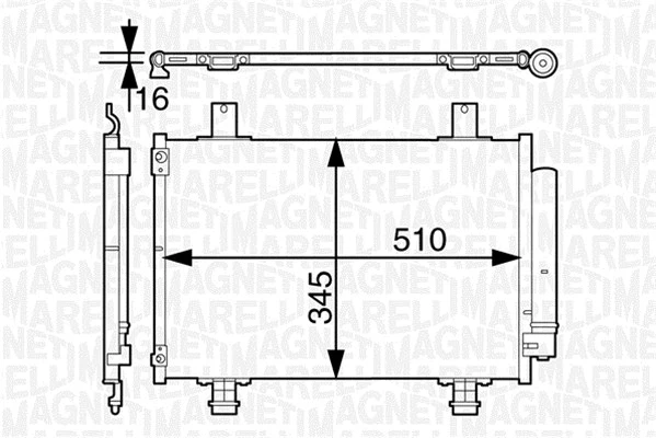 Condenser, air conditioning (350203631000)