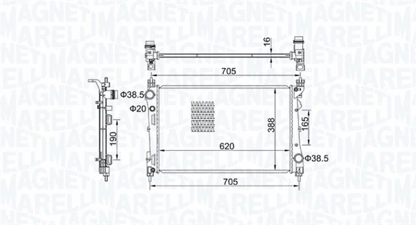 Radiator, engine cooling (350213163100)
