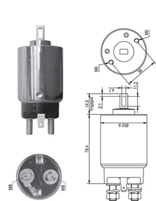 Solenoid Switch, starter (940113050350)