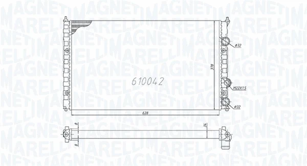 Radiator, engine cooling (350213838000)