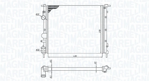 Radiator, engine cooling (350213187900)