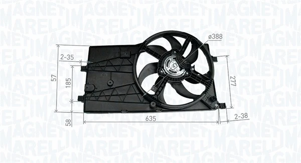 Fan, engine cooling (069422759010)