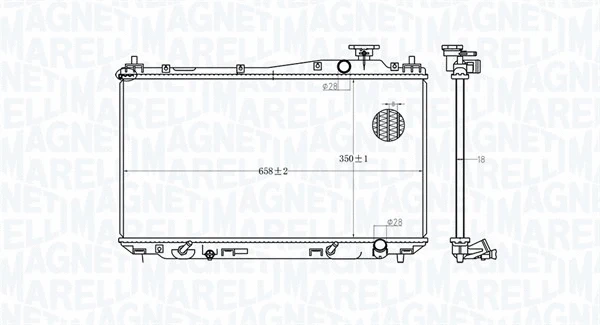 Radiator, engine cooling (350213182700)