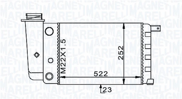 Radiator, engine cooling (350213101000)