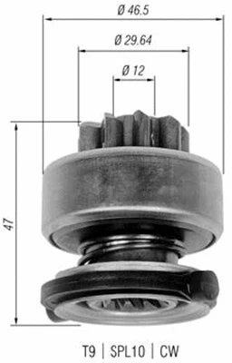 Pinion, starter (940113020335)