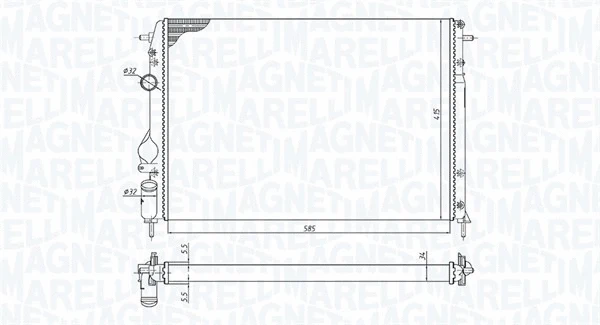 Radiator, engine cooling (350213198500)
