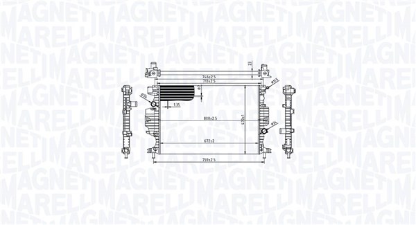 Radiator, engine cooling (350213215800)