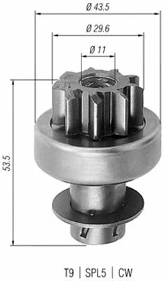 Pinion, starter (940113020262)
