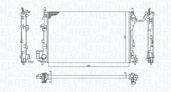 Radiator, engine cooling (350213185700)