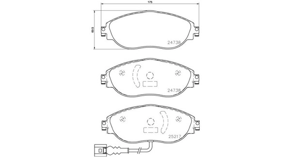 Brake Pad Set, disc brake (363700585131)
