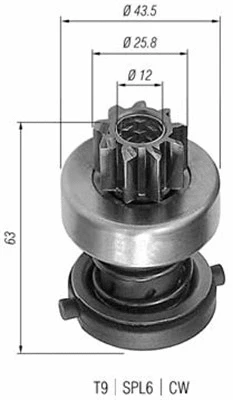 Pinion, starter (940113020231)