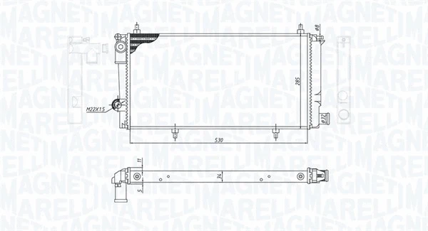 Radiator, engine cooling (350213786000)
