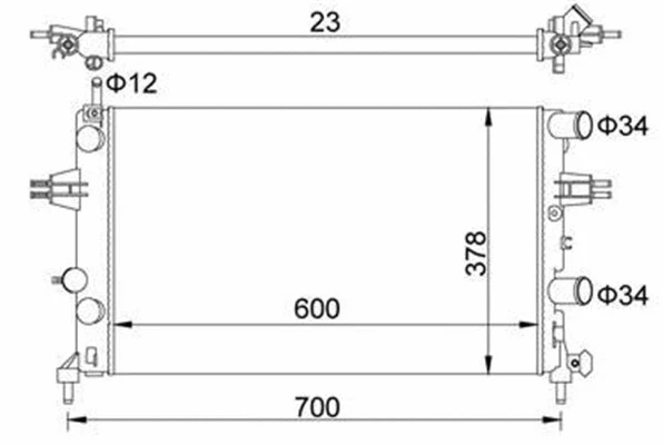 Radiator, engine cooling (359000391370)