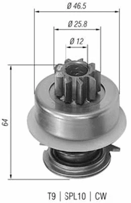 Pinion, starter (940113020078)