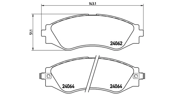 Brake Pad Set, disc brake (363700410006)