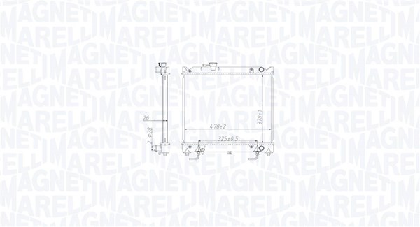 Radiator, engine cooling (350213213800)