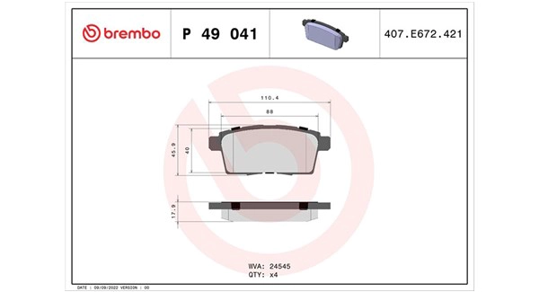 Brake Pad Set, disc brake