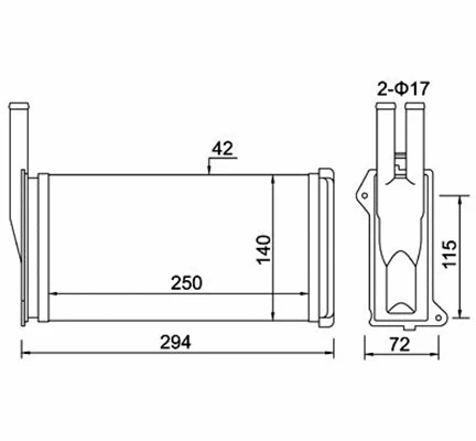 Heat Exchanger, interior heating (359000300330)