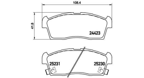 Brake Pad Set, disc brake (363700461108)