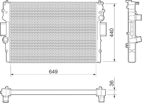 Radiator, engine cooling (350213015000)