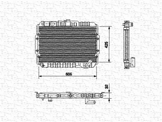 Radiator, engine cooling (350213551000)