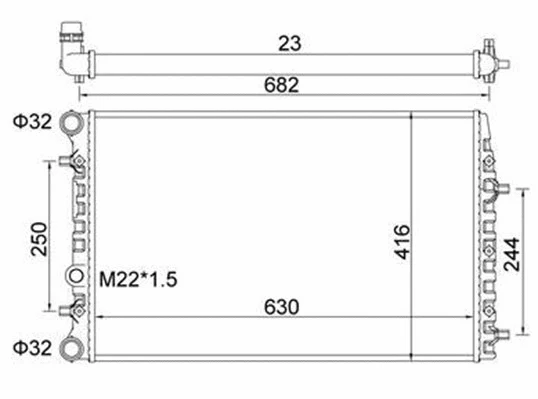 Radiator, engine cooling (359000390850)
