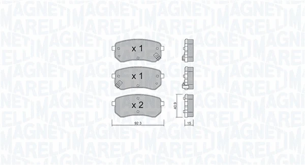 Brake Pad Set, disc brake (363916061004)