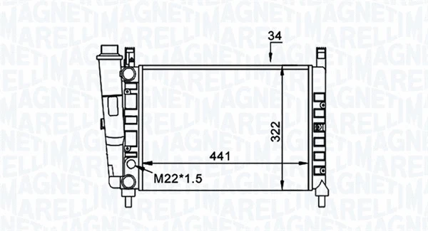 Radiator, engine cooling (350213162300)