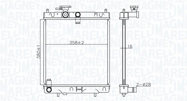 Radiator, engine cooling (350213176400)