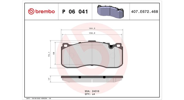 Brake Pad Set, disc brake (363700406041)
