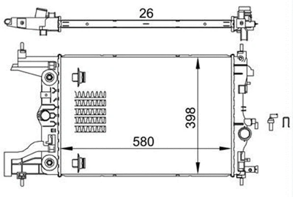 Radiator, engine cooling (359000301760)
