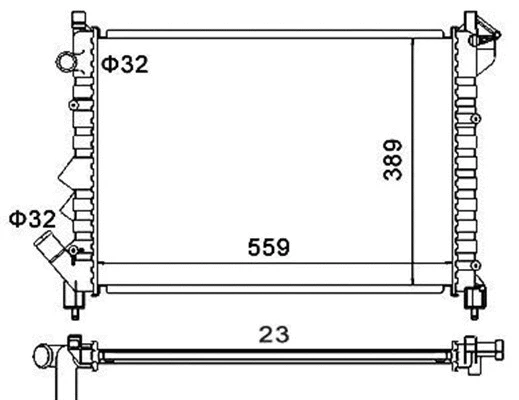 Radiator, engine cooling (359000391860)