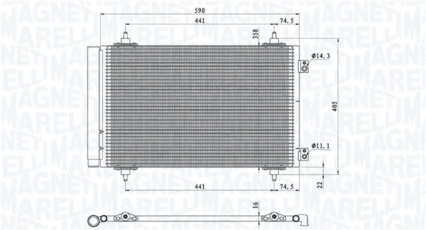 Condenser, air conditioning (350203710000)