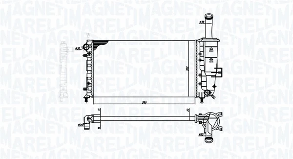 Radiator, engine cooling (350213193900)