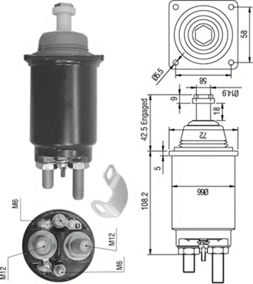 Solenoid Switch, starter (940113050313)