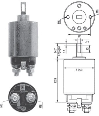 Solenoid Switch, starter (940113050278)