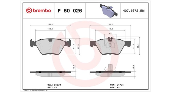 Brake Pad Set, disc brake