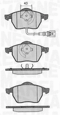 Brake Pad Set, disc brake (363916060136)