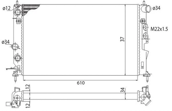 Radiator, engine cooling (350213755003)