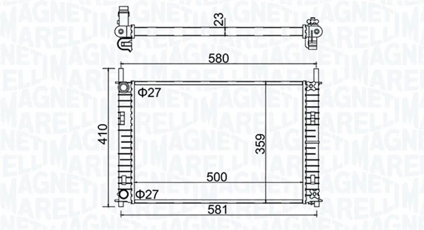 Radiator, engine cooling (350213152700)
