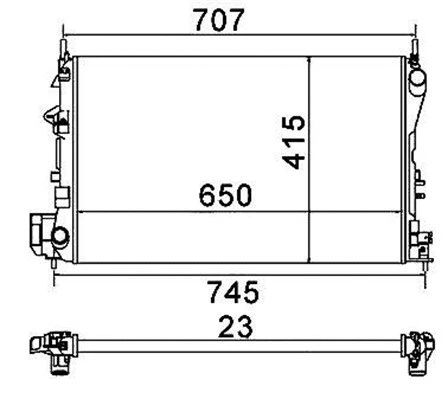 Radiator, engine cooling (359000301050)