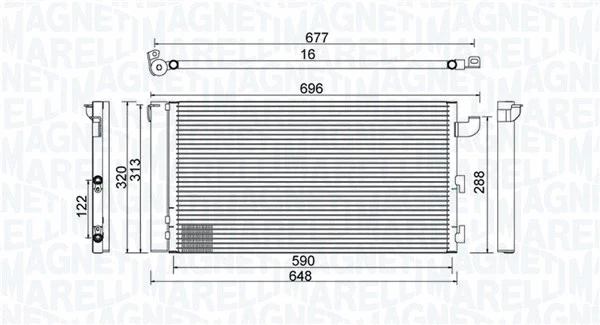 Condenser, air conditioning (350203857000)